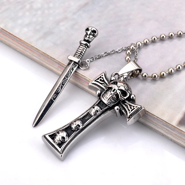 2015 New Fashion Punk Stainless Steel Necklaces Men High Quality Punk