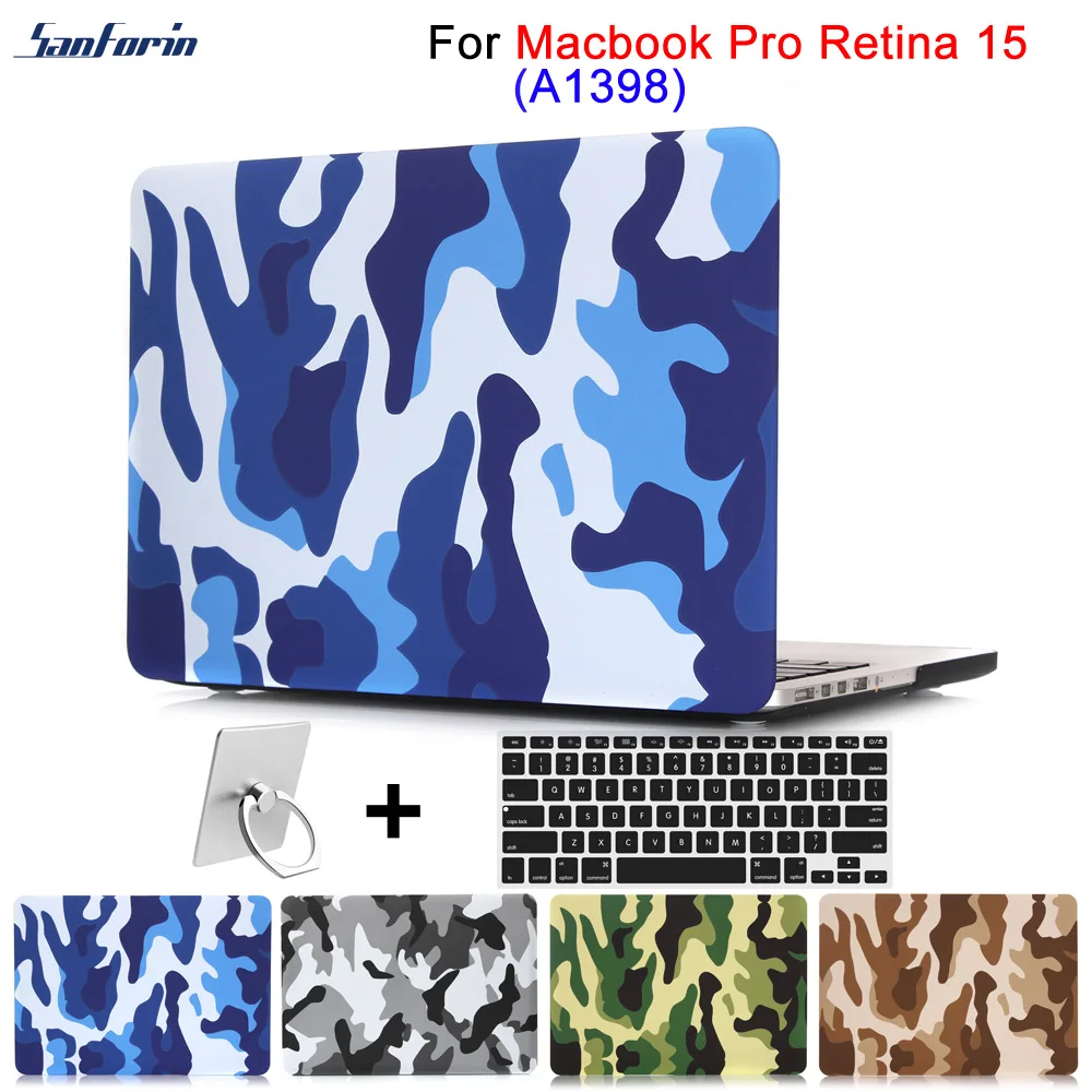 

Plastic Hard Case Cover for MacBook Pro Retina 15 Inch A1398 Print camouflage Pattern Shell Cover for Pro Retina 15''