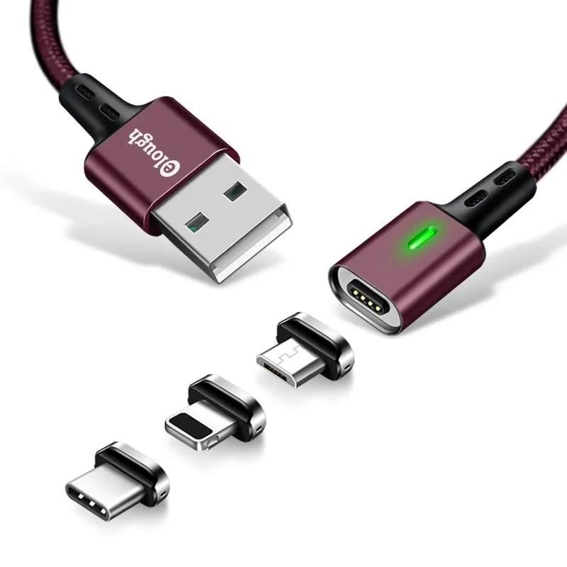 1 м 3 А USB Магнитный зарядный кабель для iPhone usb type c Micro USB 3 в 1 Магнитный зарядный кабель для iPhone X XR 8 7 6