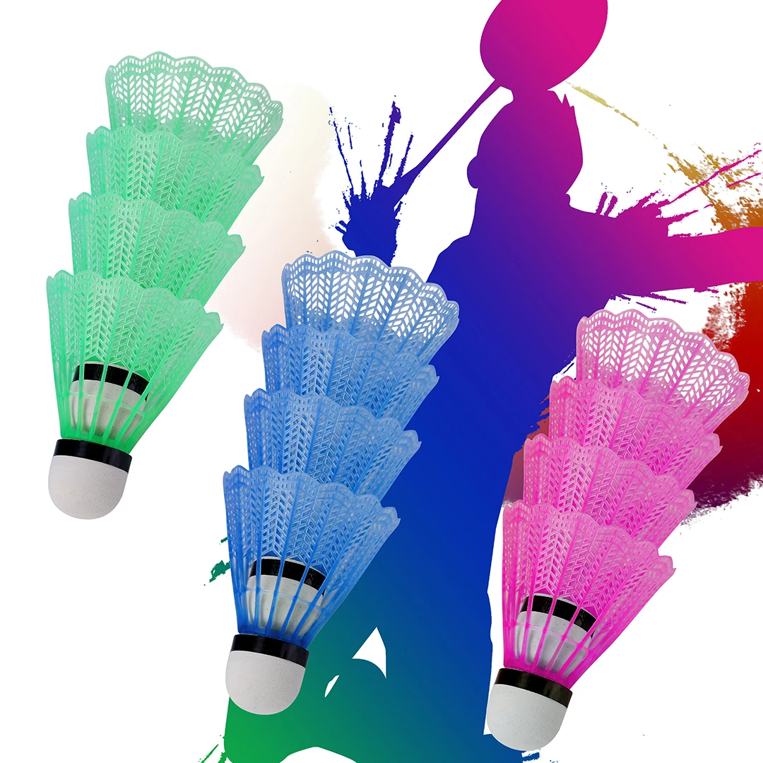 6Pcs High Quality Badminton Balls Colorful Portable Plastic Shuttlecocks Game Supplies For Leisure Indoor Outdoor Sport Training