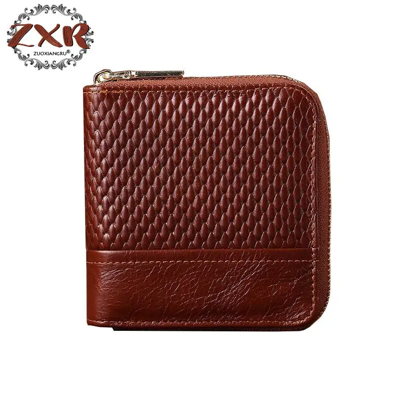 

Men Genuine Leather Wallets Top Layer Leather Purse Men Brand Card Holder Vintage Mens Wallet Carteira Masculina