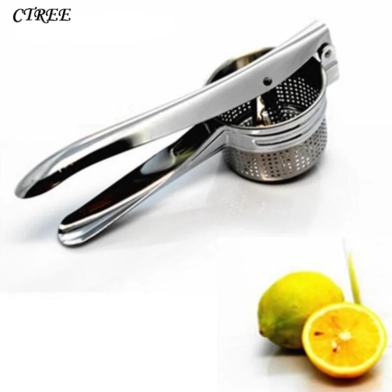 

CTREE 1 Pcs Convenient Hand squeezer Stainless Steel Press Lemon Orange Juicer Citrus Juicer Kitchen Fruit Vegetable Gadget C580