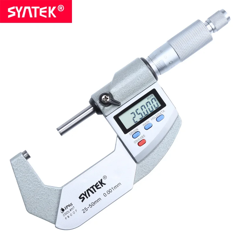 Водонепроницаемый цифровой микрометр Syntek 25 50 мм IP65 0 001 мм|Микрометры| |