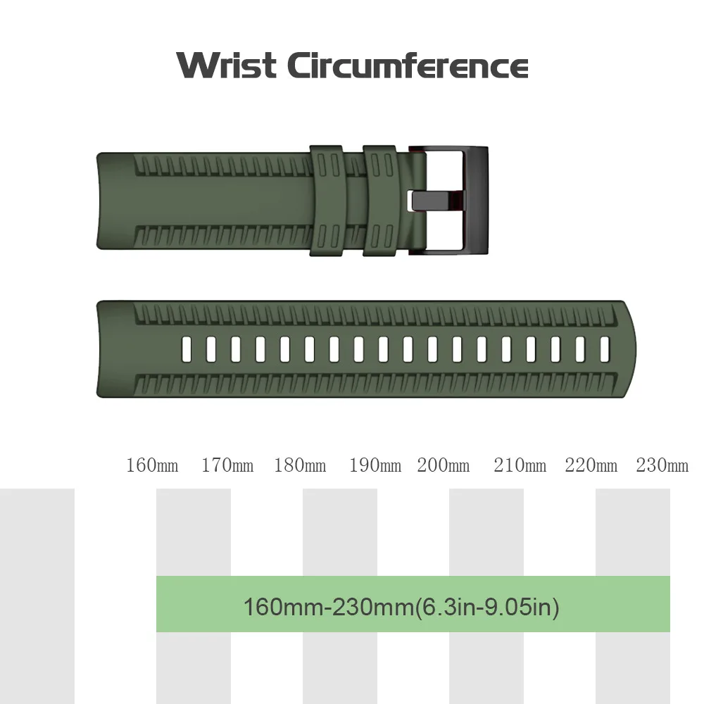 Soft Silicone Watch Band Strap for SUUNTO 9 Baro 24mm Bands Outdoor Sport Silicone Smartwatch Band 5