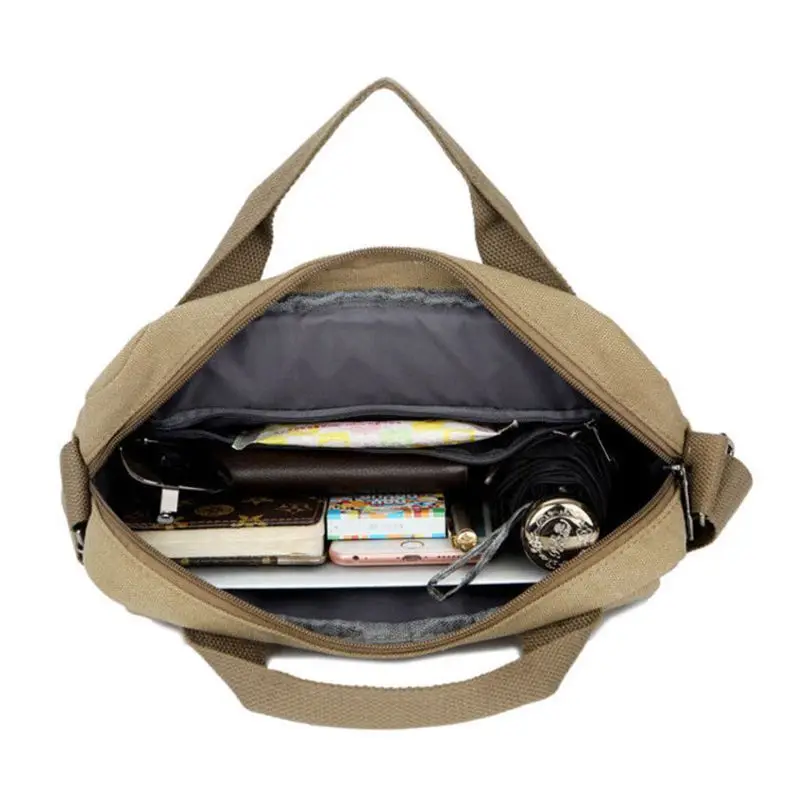  Fashion Men's Canvas Crossbody Hiking Military Messenger Sling Shoulder Bag Satchel Bags 28x6x22cm - 32953677314