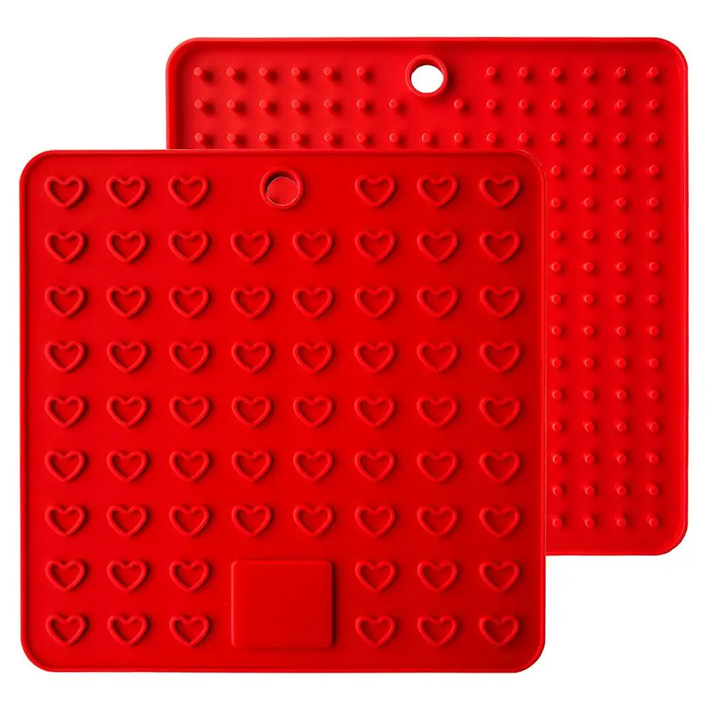 Многофункциональный силиконовая прокладка циновки Прихватки подставка для ложек подставки тепло устойчивая изоляция коврики Кухня инструмент - Цвет: Red