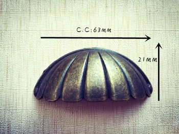 

10pcs Thickened Zinc Alloy Cabinet Simple Shell Style Wardrobe Cupboard Drawer Pulls Handles