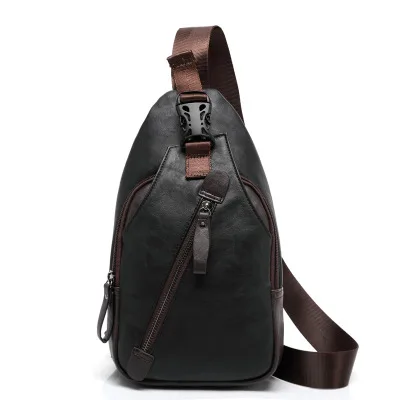 GUMST модные кожаные мужские сумки через плечо сумки на плече на груди сумки любимый бренд через плечо черный 3 цвета - Цвет: Черный