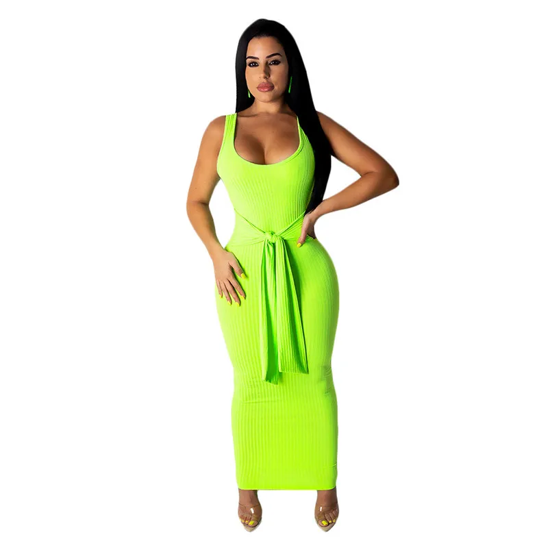 knit tank maxi dress