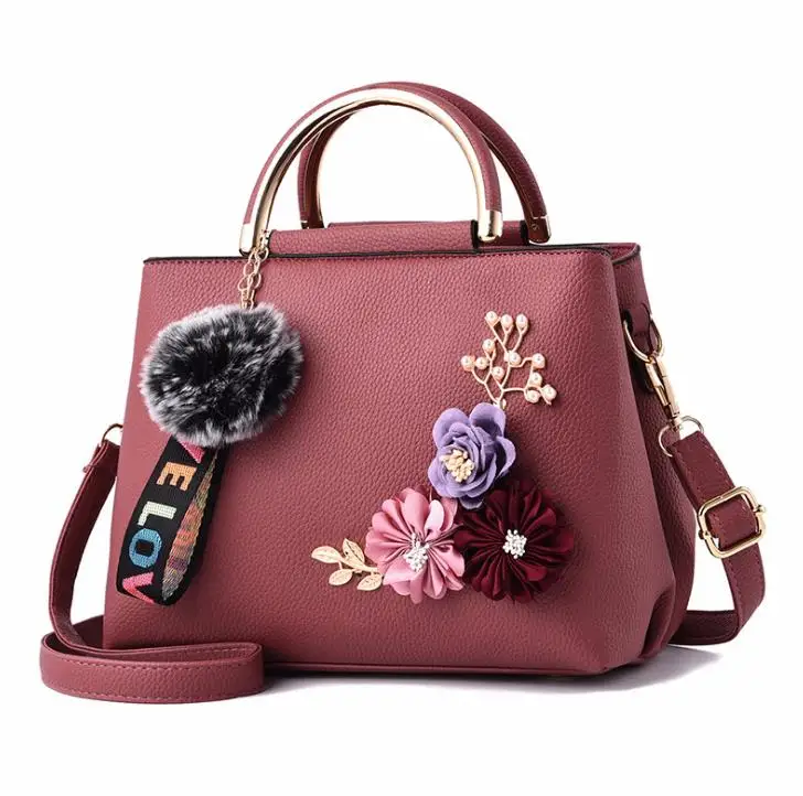 JOOZ цветная женская кожаная сумка-клатч с цветочным рисунком, маленькие женские сумки, Брендовые женские сумки-мессенджеры - Цвет: Rubber pink