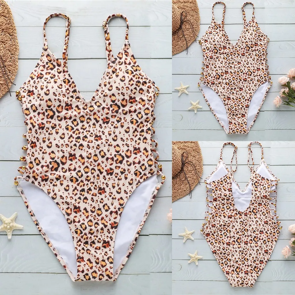 

2019 Sexy Women Swimwear Women's Hot Leopard Bikini Print Swimsuit Pushups Swimwear BeachwearFemale Swimsuit