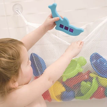 

1 Pc Strong Sucker Storage Mesh Bag Baby Shower Children Bathe Bathing Toy Storage Pouch