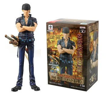 

6" One Piece anime Fillm Gold Roronoa Zoro Black Cloth Ver. Boxed 16cm PVC Action Figure Collection Model Doll Toy