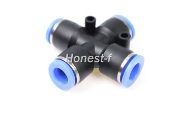 

Push in Quick Touch to Connect Joint 3/8" OD Tube Pneumatic Cross Union Fitting