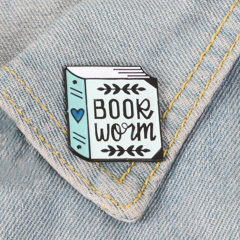 GDHY книжный червь синяя книга эмаль брошь Горячие книги значок для литературы дамская сумочка одежда значок для рюкзака Книга ювелирные изделия