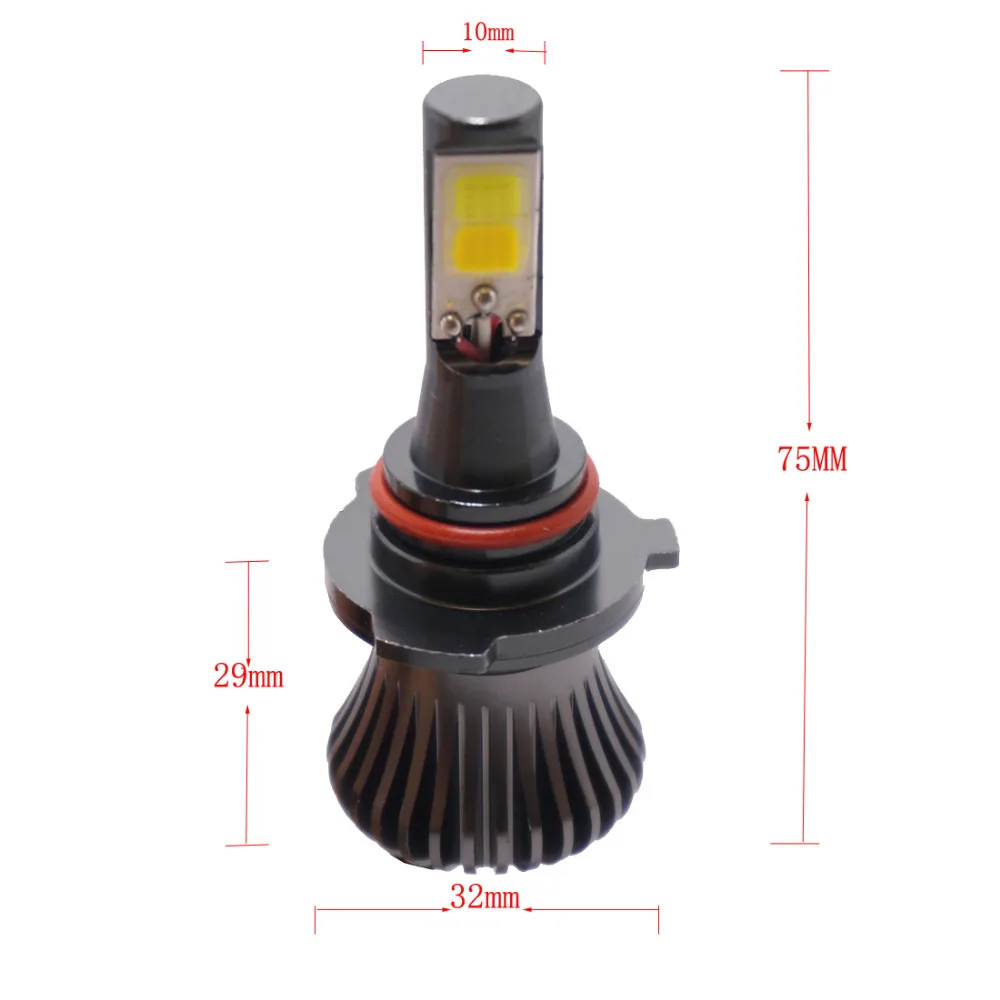 2 шт. H7 Led H1 H3 H8 H11 9005 HB3 9006 HB4 светодиодные лампы 880 881 двойной Цвет 2800LM Противотуманные фары автомобиля авто светодиодные лампы 12 V 3000 k 6000 K