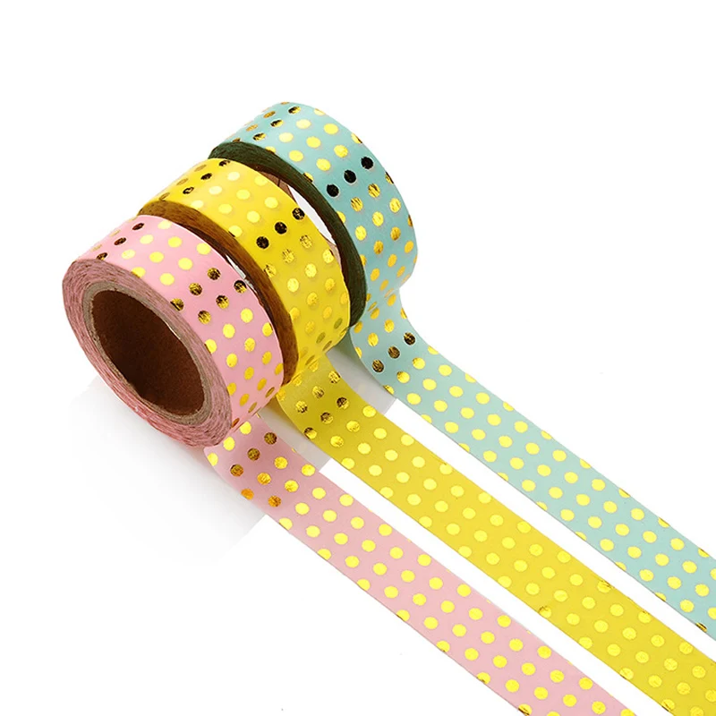 

Dot Roll Adheisve Tape Decorative Washi Tape Scrapbooking Tools Cute Decorative Cinta Adhesiva Decorativa Stationery DIY Tapes