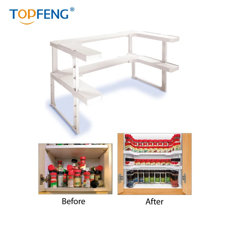 

TopFeng Spicy Shelf, Spice Rack, Stackable organizer, Kitchen Spice Rack, Bathroom organizer, Cosmetics Storage organizer