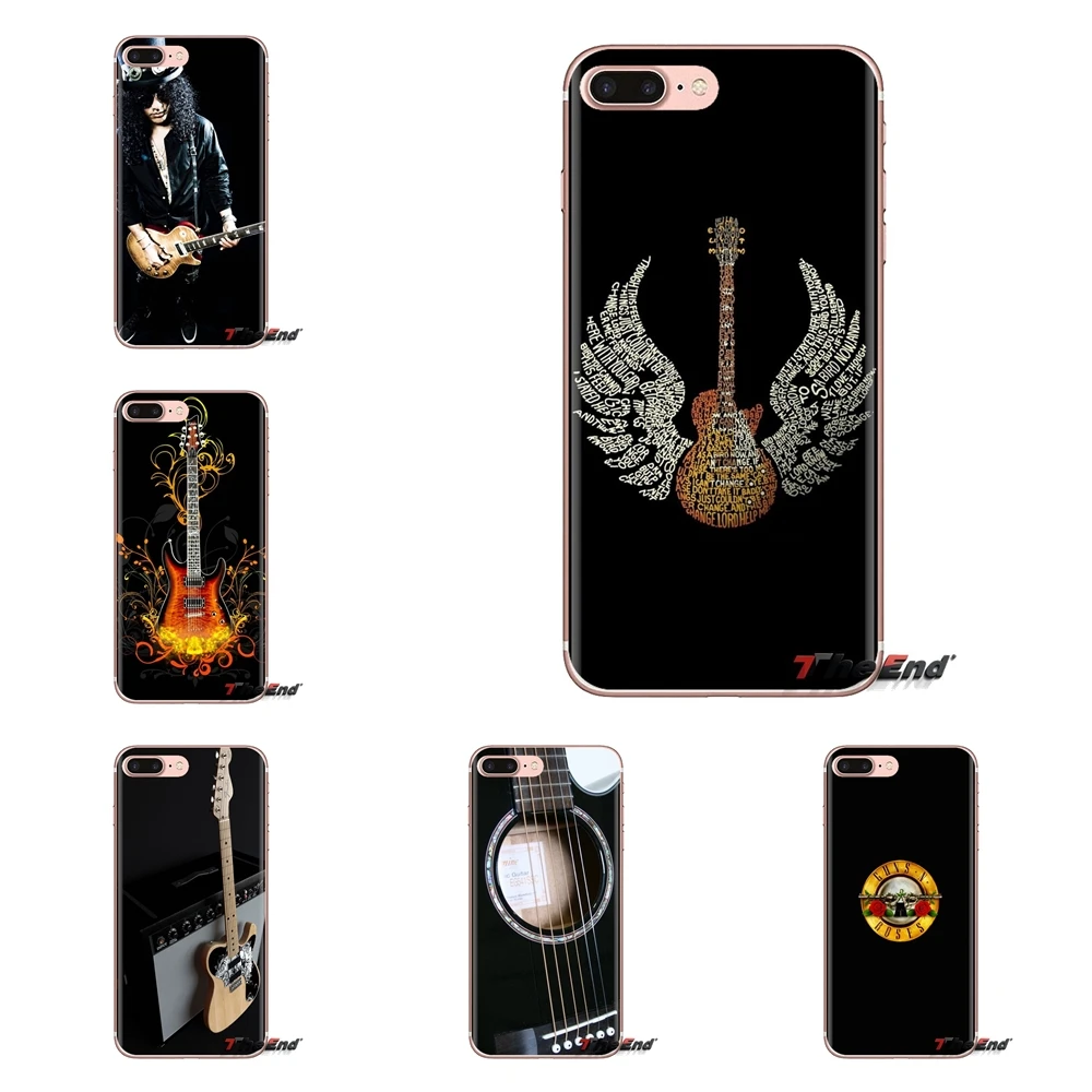 

For Sony Xperia Z Z1 Z2 Z3 Z5 compact M2 M4 M5 C4 E3 T3 XA Huawei Mate 7 8 Y3II Silicone Case Covers guitar rock music wallpaper