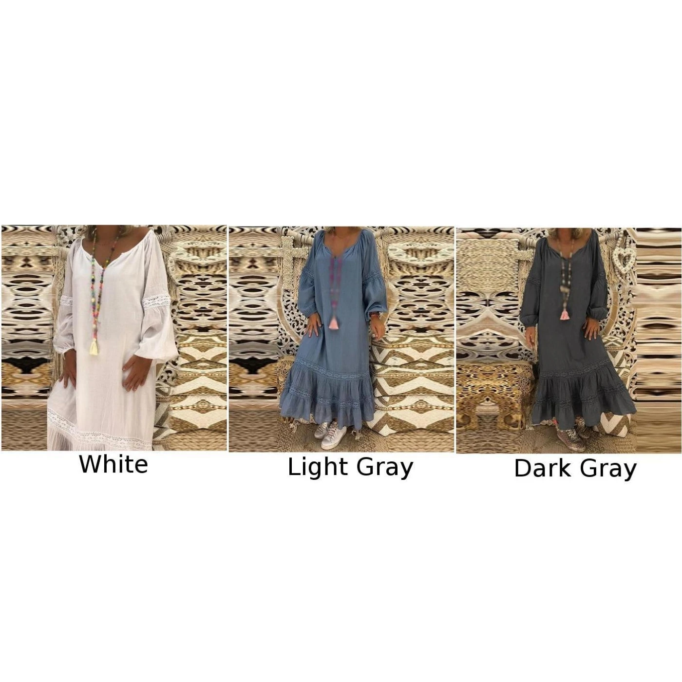 Женское платье женская пляжная летняя мешковатая повседневная одежда с рукавом