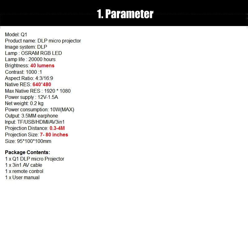 parameter q1