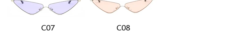 Ретро маленькие солнцезащитные очки кошачий глаз для женщин, фирменный дизайн, металлическая полуоправа, тени, треугольные очки, Винтажные Солнцезащитные очки Cateye