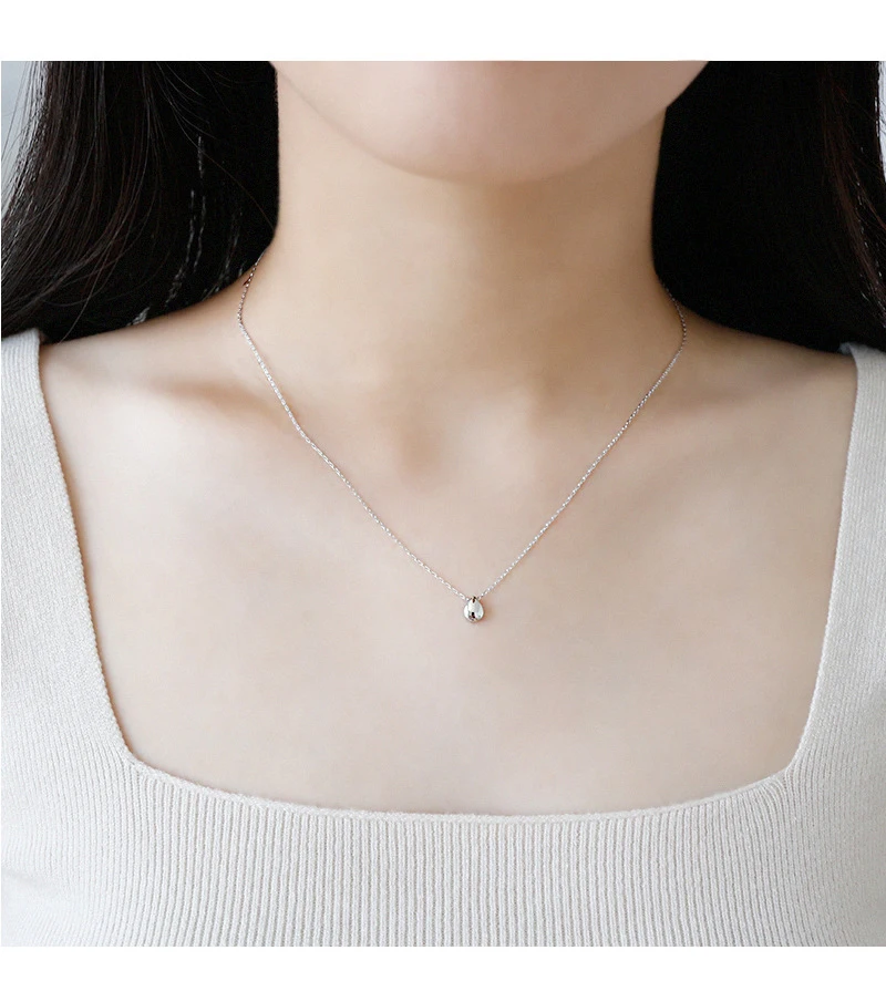 Горячая Распродажа Корея 925 Серебро Индивидуальный Дизайн Мода минималистичный в форме капли воды кулон ожерелье