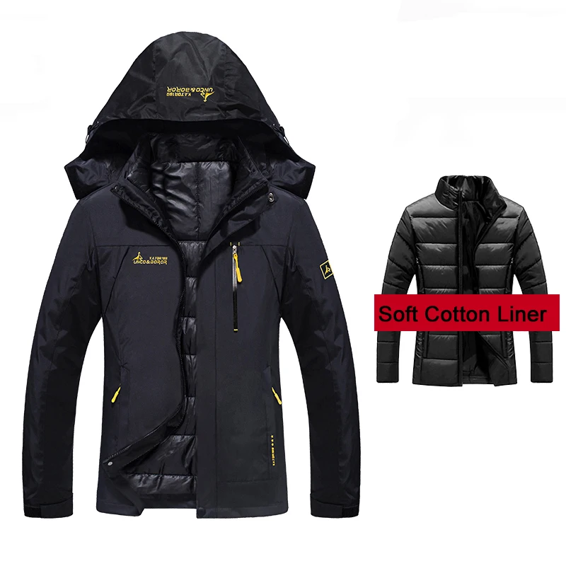 Skup Zima 2 sztuki wewnątrz bawełny wyściełane damskie kurtki turystyczne Outdoor Sport wodoodporne termiczne narciarskie Camping wspinaczka kurtki damskie