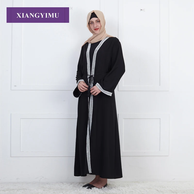 F810 кардиган кружева мусульманское платье лоскутное кафтан одежда из Дубая женская мусульманская одежда