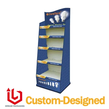 

Floor stand displays CMYK printing for lamp light 30X40X160CM
