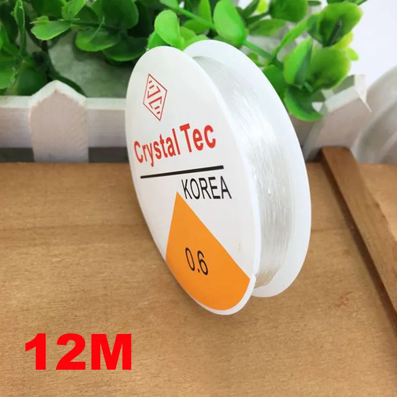 0.6mm Кристальная линия прозрачный эластичный веревочный Шнур бисер DIY для изготовления ювелирных изделий браслет и ожерелье 0,5-1,0 мм - Цвет: 0.6mm