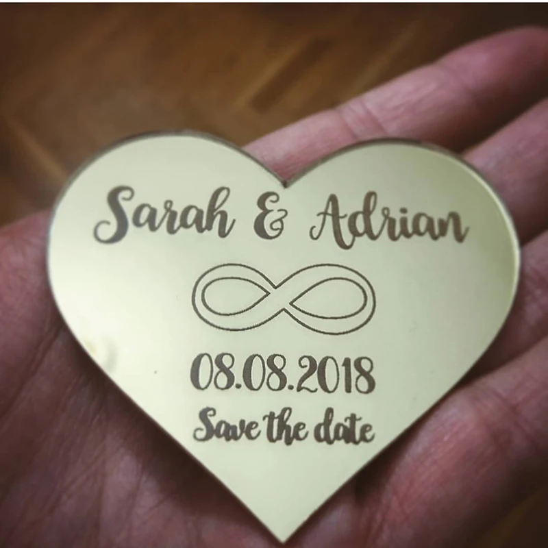 

Personalized Table Centerpiece, Custom Made Acrylic Mirror for Table Settings, Laser cut Lettering for Guests Souvenirs Gifts