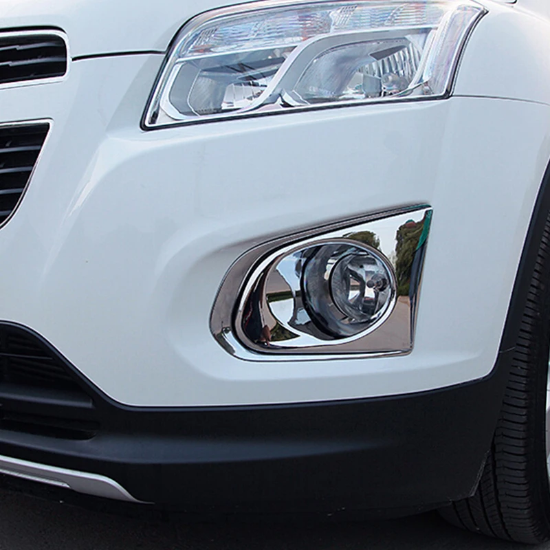

For Chevrolet Trax 2014 2015 2016 ABS Chrome Car Front fog lampshade cover trim car styling accessories 2pcs