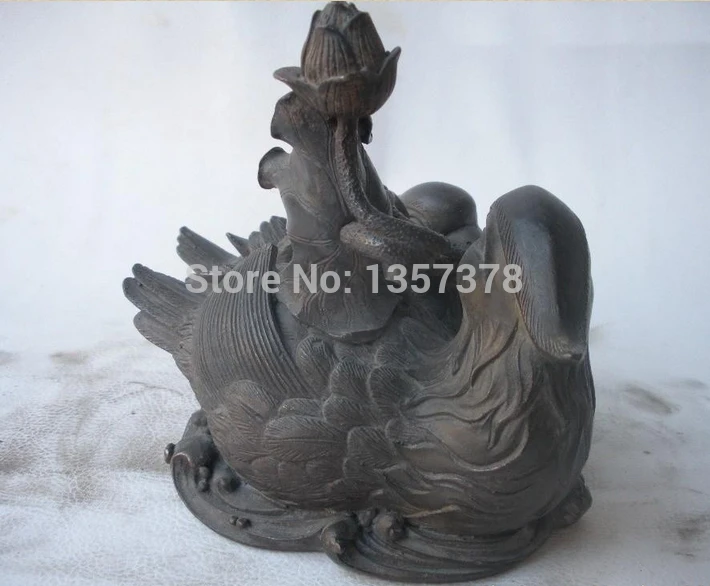 

shitou 00319 China 100% Pure Bronze Animal Mandarin ducks play water statue discount 30% (C0324)