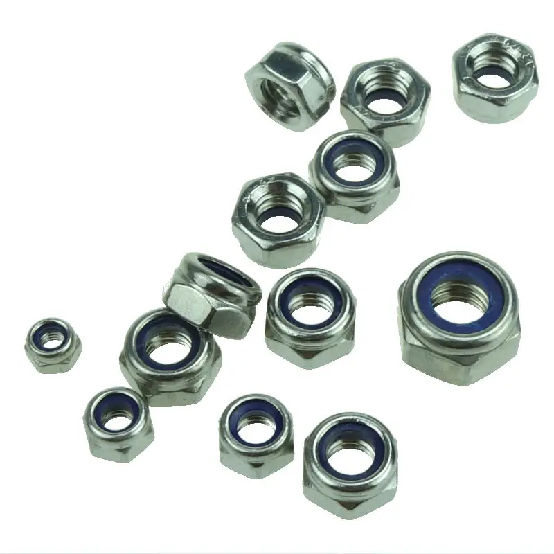 Stainless Steel Nylon Insert Hex Lock Nuts All Sizes and Quantities in Listing