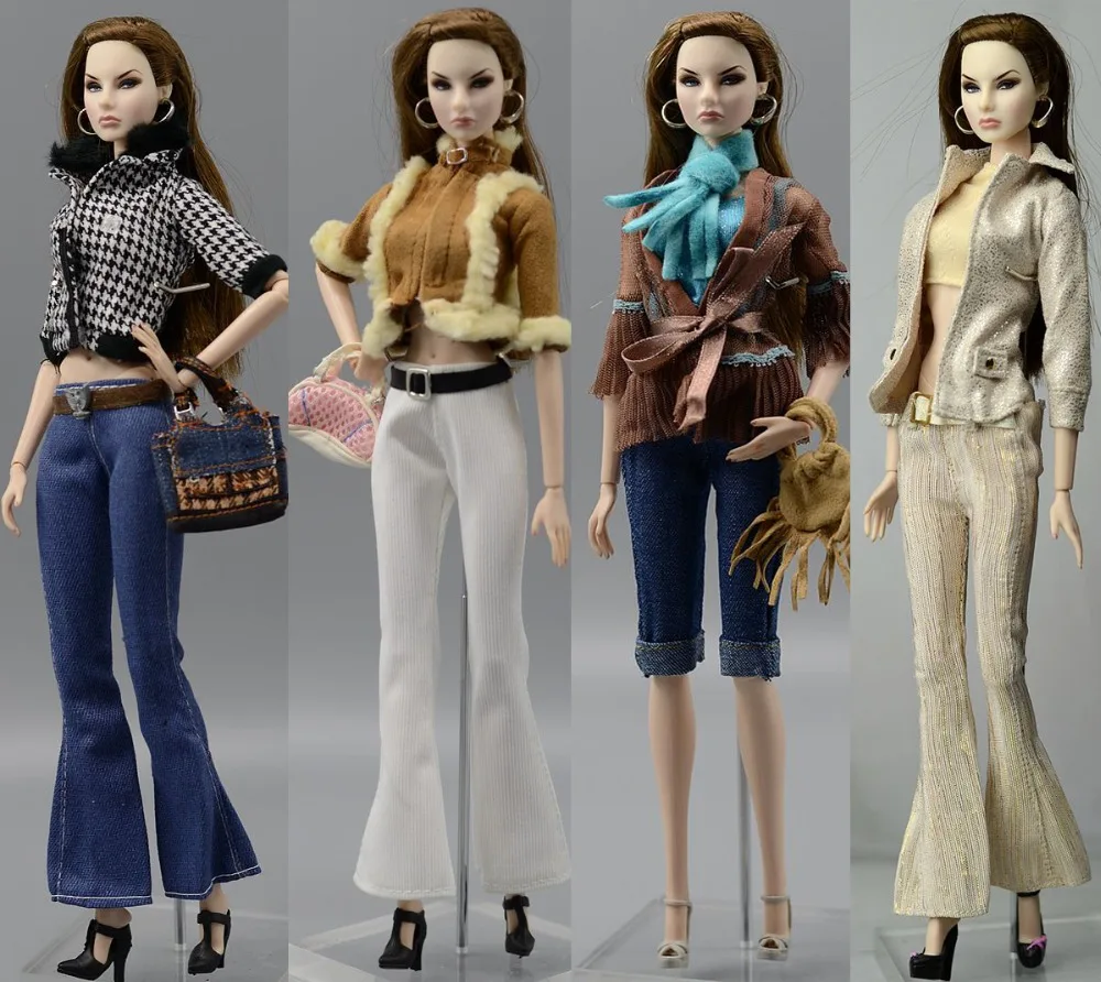 

Coat + Pants set Winter Wear Suit Sweater Skirt Clothes Outfit Clothing Doll Accessories For 1/6 BJD Xinyi Barbie FR ST Doll