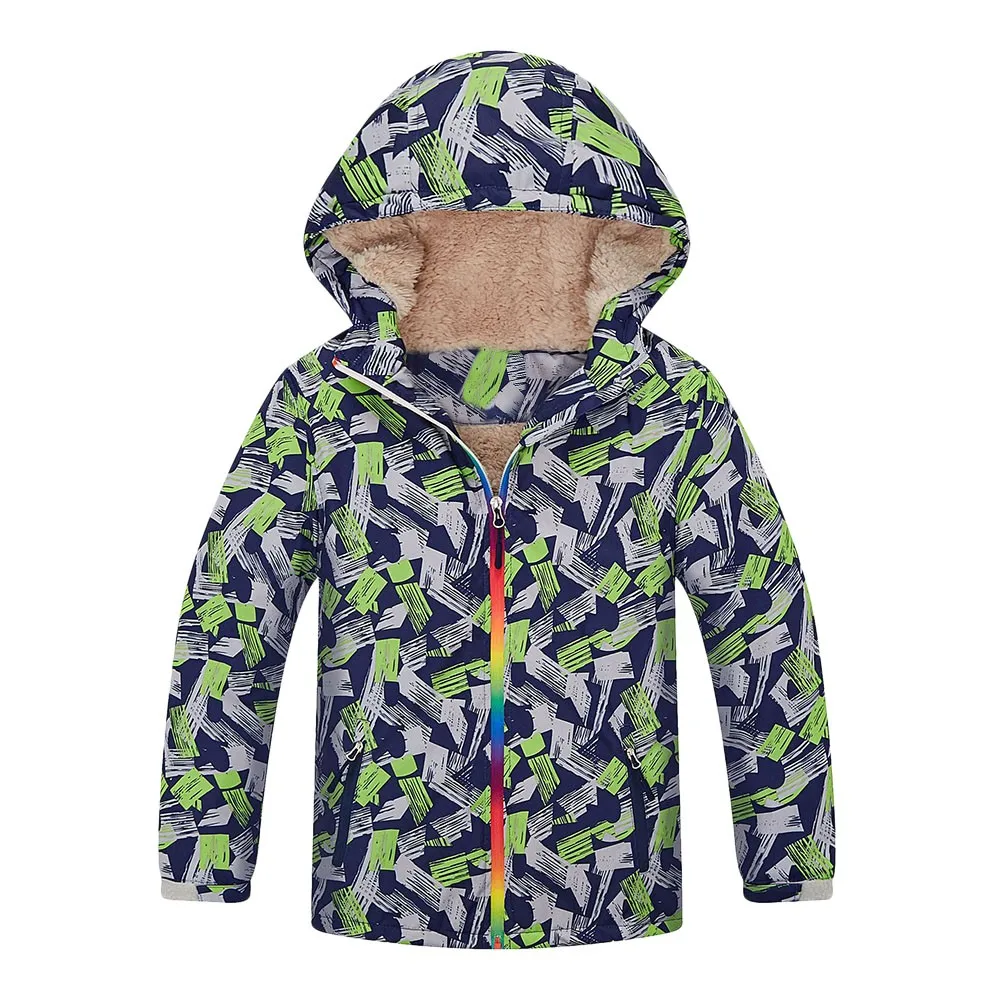 

Children Kids Outdoor Waterproof With Hoodie Jacket Keep warm Coat Clothes brand baby kiz bebek mont bebek mont casaco infantil