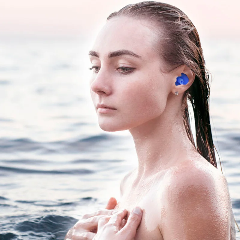 1 Pair Soft Ear Plugs Environmental Silicone Waterproof Dust-Proof Earplugs Diving Water Sports Swimming Accessories