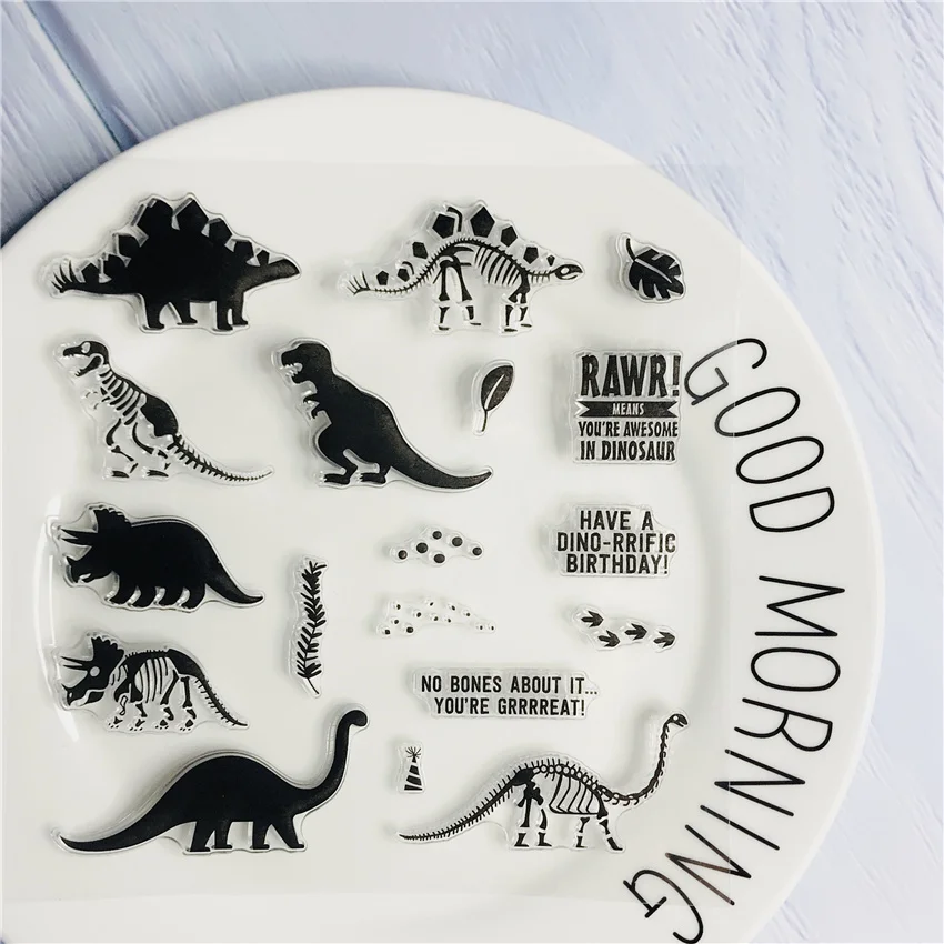 Clear stamps for Scrapbooking Dinosaur Fossil 15*15 146
