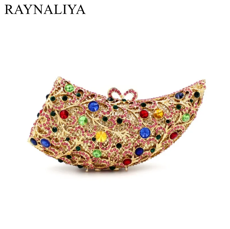 

Crystal Clutches Minaudiere Multi Color Silver Evening Bags Purse For Women Fashionable Beaded Clutch Handbag Smyzh-e0139