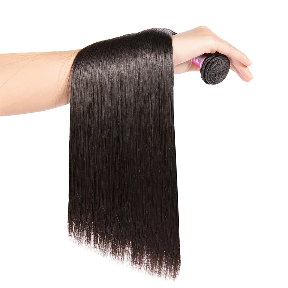 Ms lula бразильские волосы прямые 3 пучка с 6x6 синтетическое закрытие шнурка человеческие волосы пучки швейцарское кружево remy волосы