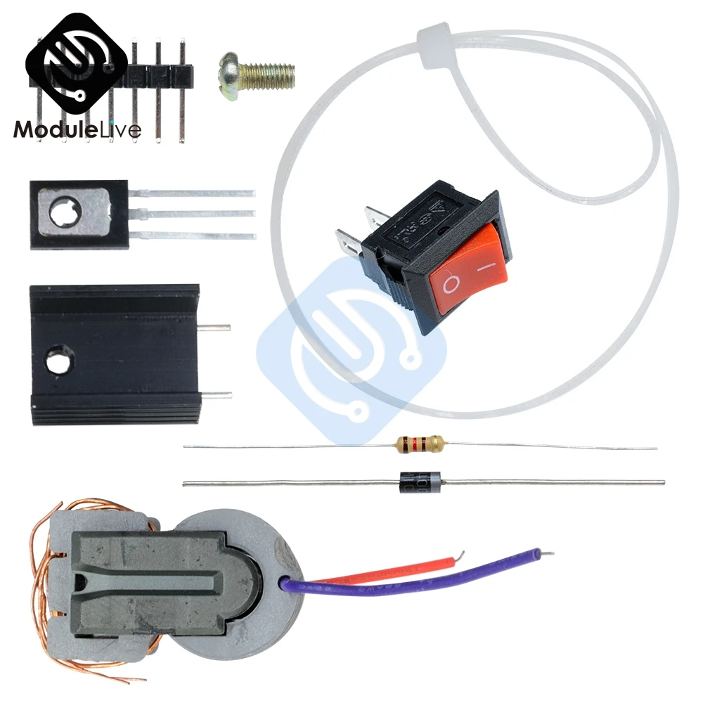 15KV DIY Набор высоковольтный генератор повышающий инвертор дуговая Зажигалка модуль катушки зажигания трансформатор электронные части набор 3,7 в