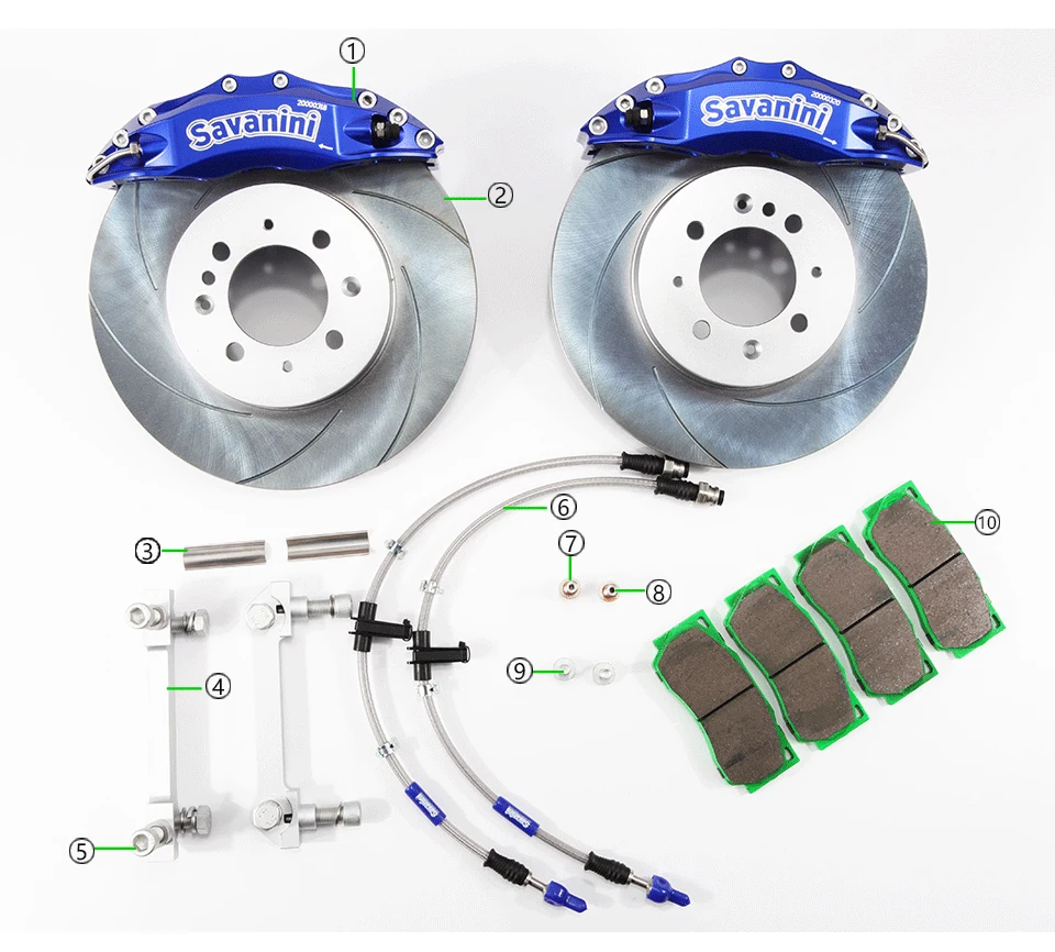 SAVANINI Фирменная S45C большой 4-поршневой тормозной суппорт Набор для Honda Fit GK5 город GM6 Алюминий сплава переднее колесо 282*23 мм