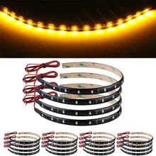 Продвижение 20x30 см оранжевый водонепроницаемый 15 светодиодный гибкий автомобиль гриль полосы света