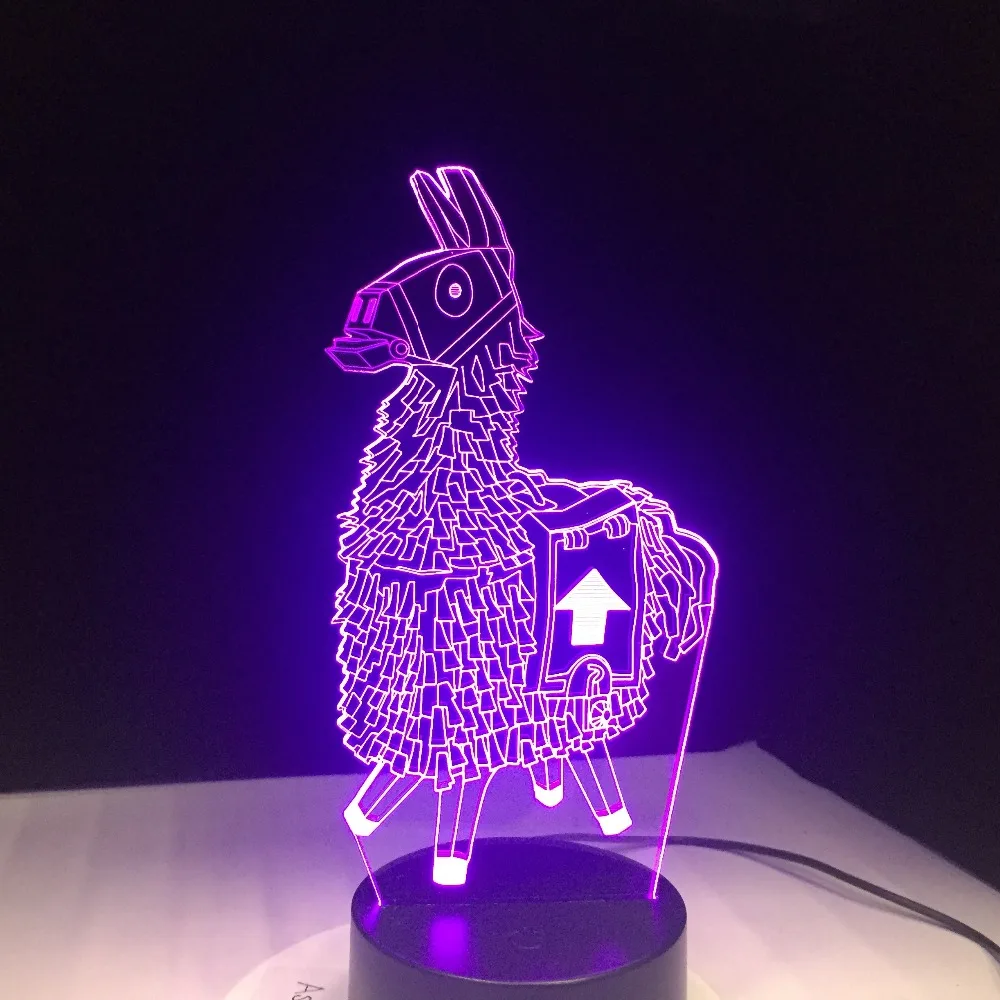  Souvenir Gift Llama 7 Colors Touch Table Desk Light 3D LED Lava Lamp Acrylic Illusion Room Atmosphe - 32920080001