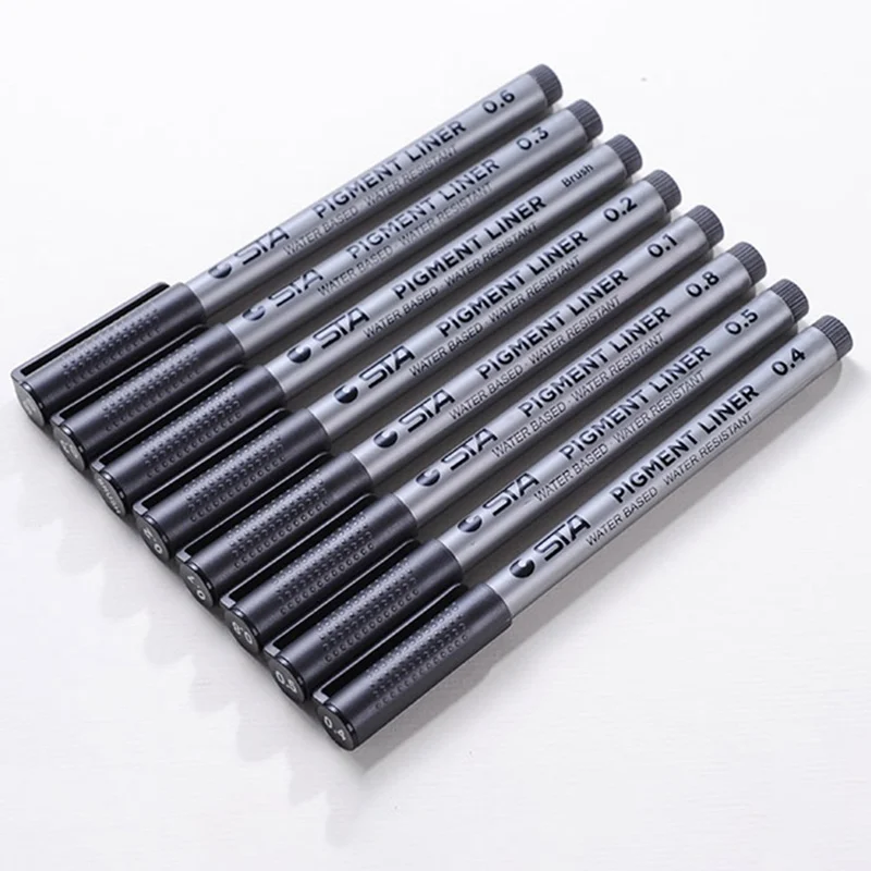1 шт. черные чернила гелевая ручка 0,05 0,1 0,2 0,3 0,4 0,5 0,6 0,8 различных наконечников, черная ручка гелевые ручки