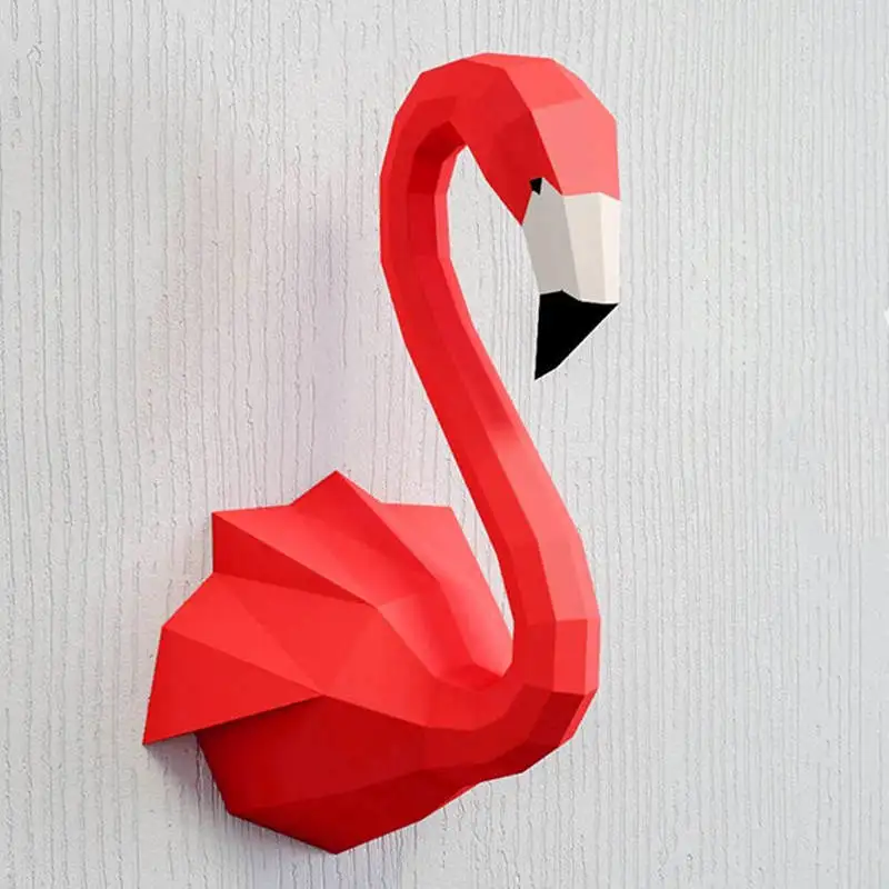 

4 colour Paper Flamingo Model Toys DIY material manual creative Party show props lovely tide decorate Flamingo Image Gift