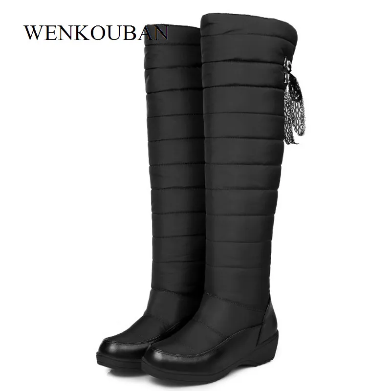 

2018 Fashion Over The Knee Boots Women Thigh High Boots Winter Shoes Women Down Snow Boots Platform Plush Botas Mujer Plus Size