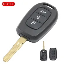 Keyecu Remote Key Shell Case Fob 3 Button for Renault Duster Trafic Clio 4 Master 3 Logan