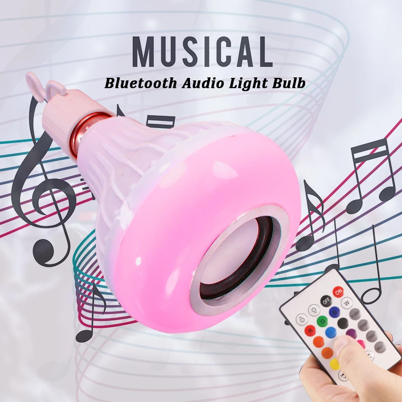 Smart RGB Light Bulb Wireless Bluetooth Speaker Bulb Music Playing